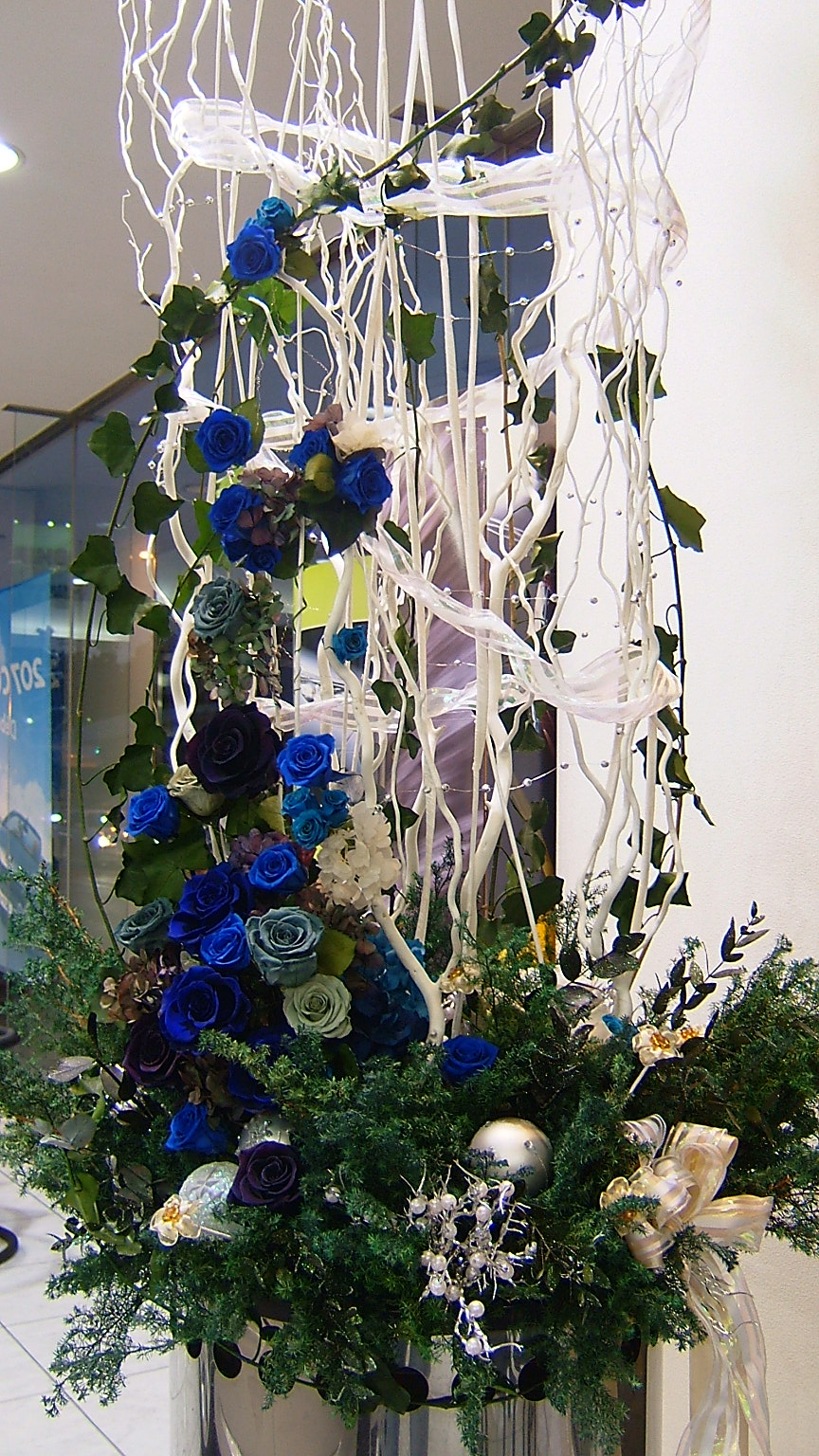 ショールーム内装花
